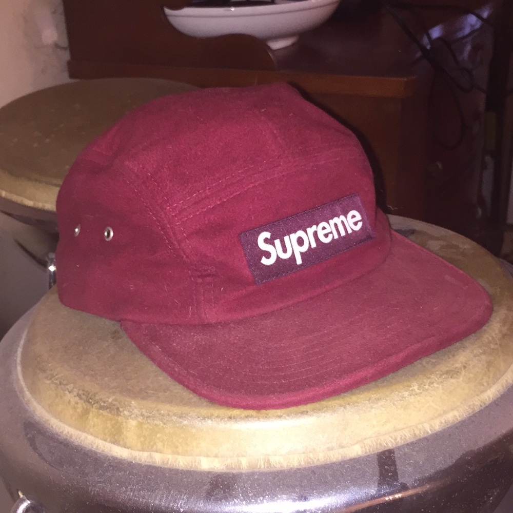 Supreme Moleskin 5 panel hat